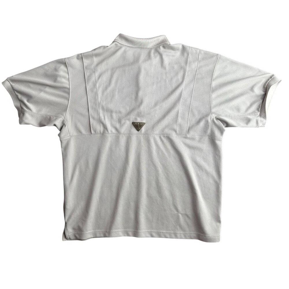 Columbia Hunting Shooting Shirt Mens M Polo White Camo Short Sleeve Breathable - Picture 6 of 7